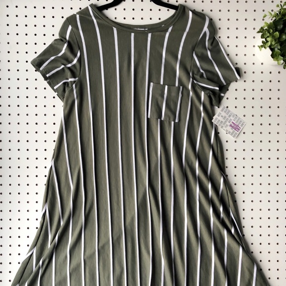 LuLaRoe Dresses & Skirts - NWT LuLaRoe LLR Carly striped Swing dress medium